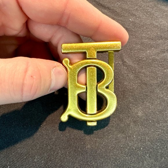 Burberry TB Gold Belt Buckle - Picture 1 of 3